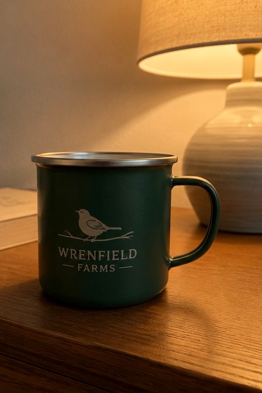 Aluminum cups with logo — customer photo