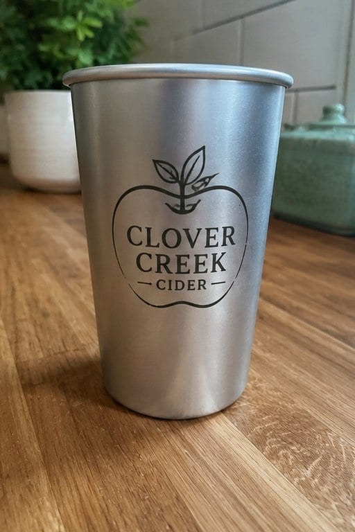 Custom aluminum cups — customer photo